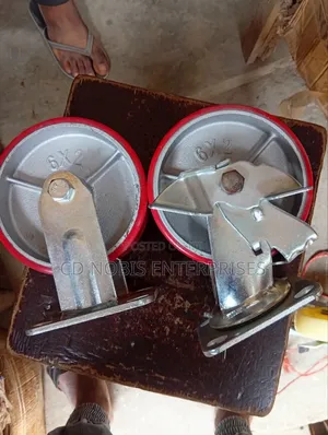 6" Red Heavy Duty With Brake