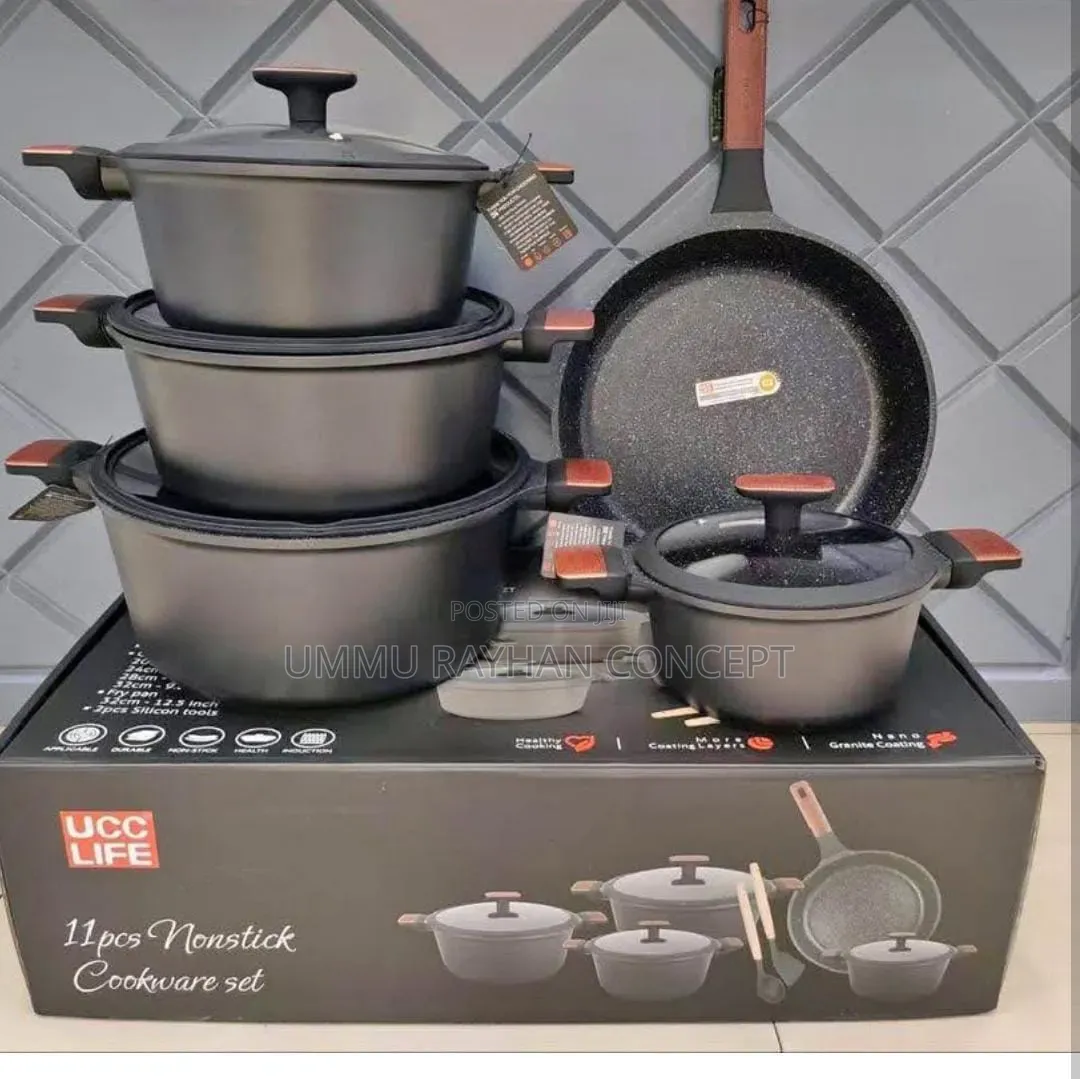 11pcs Ucc Life Granite Casserole Cookware Set
