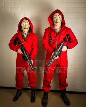 Brand New Money Heist Costume With Gun