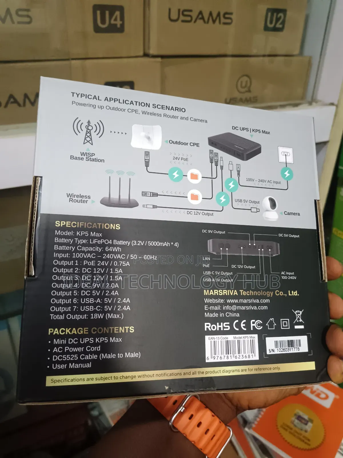 Marsriva Smart Mini Dc Router Power Bank 20000mah Kp6 Max