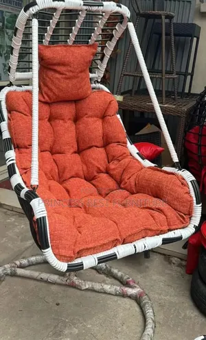 Swing Chair With Orange Cushion