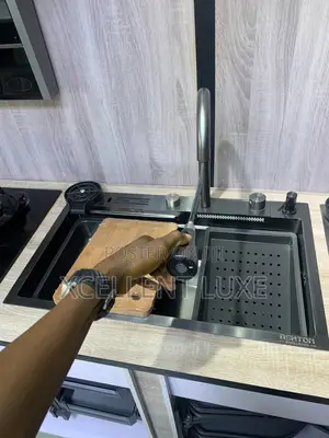 Automated Kitchen Sink Set With Tap and Baskets