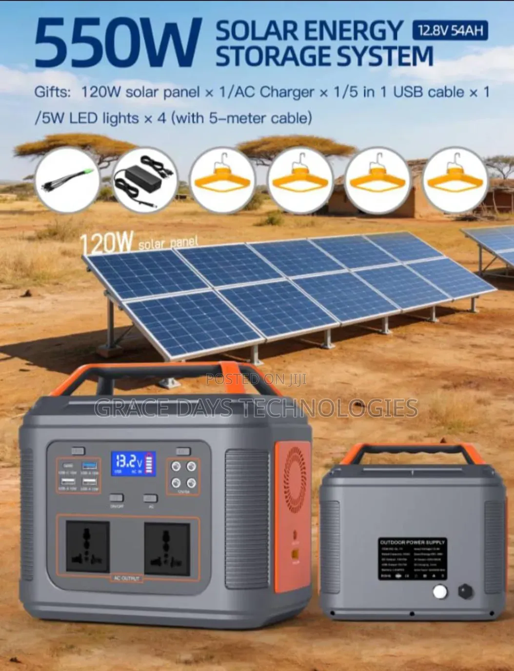 550 Watt Solar Generator