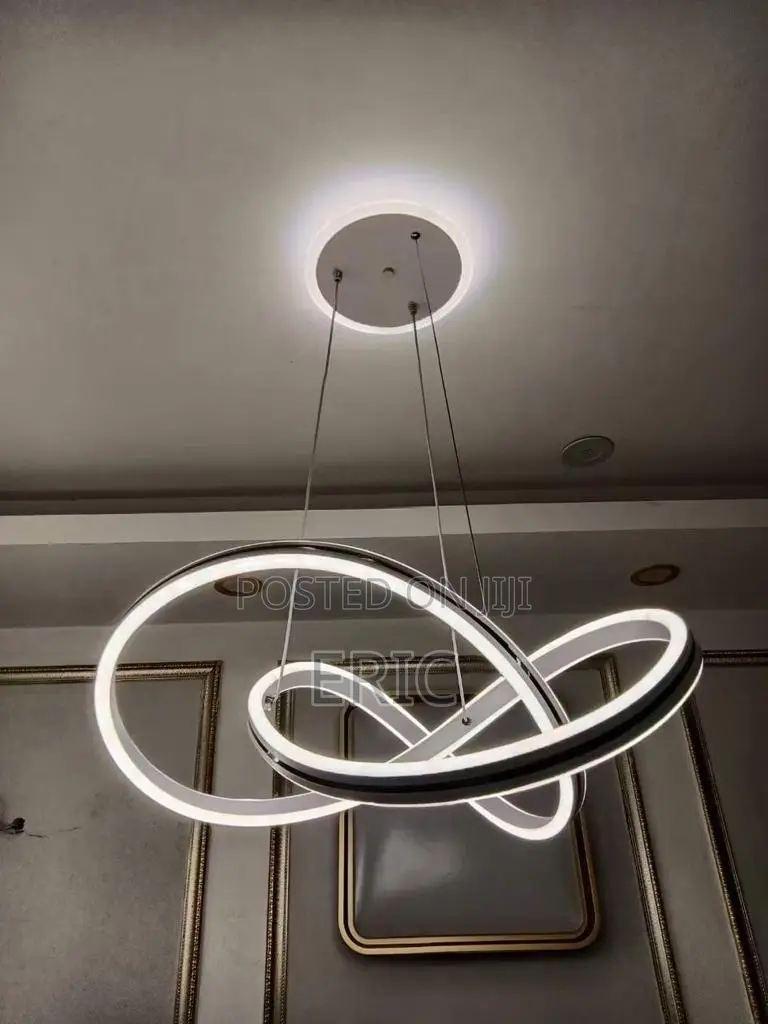 Modern Infinity Ring Pendant Chandelier