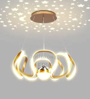 Golden Wave Crystal Chandelier