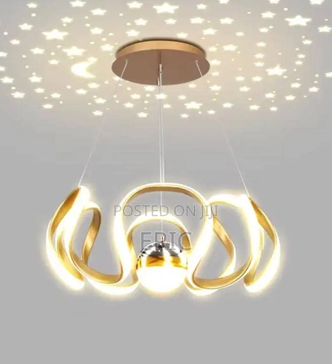 Golden Wave Crystal Chandelier