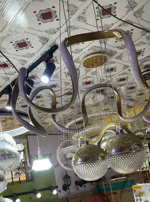 Golden Wave Crystal Chandelier