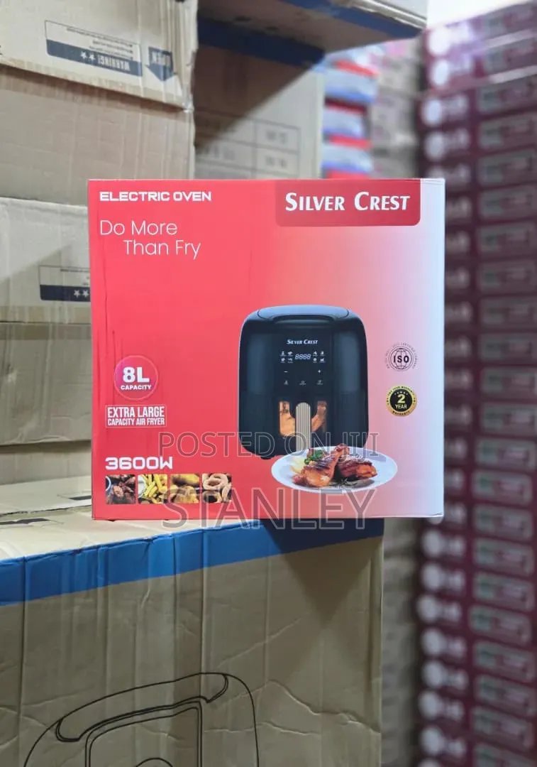 8l Airfryer Large Capacity Silver Crest