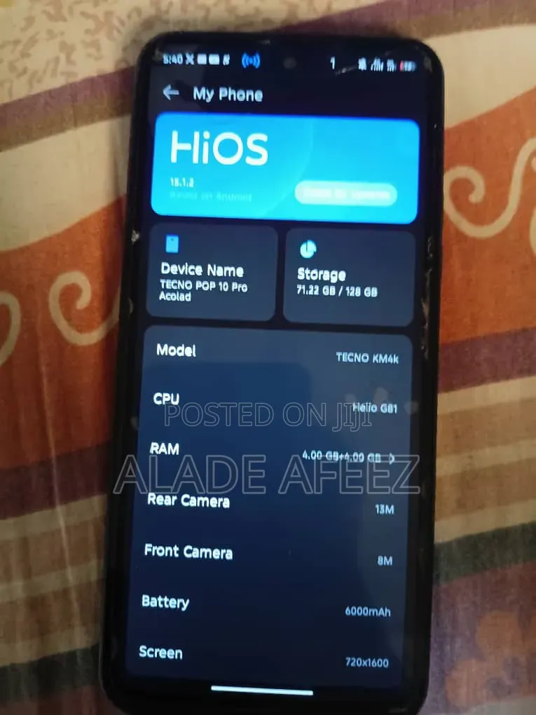 Tecno Pop 10 128 GB Black