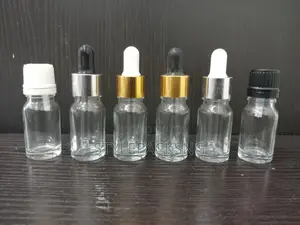 Transparent Glass Dropper Bottles For Essential Oil Serum - 12pcs