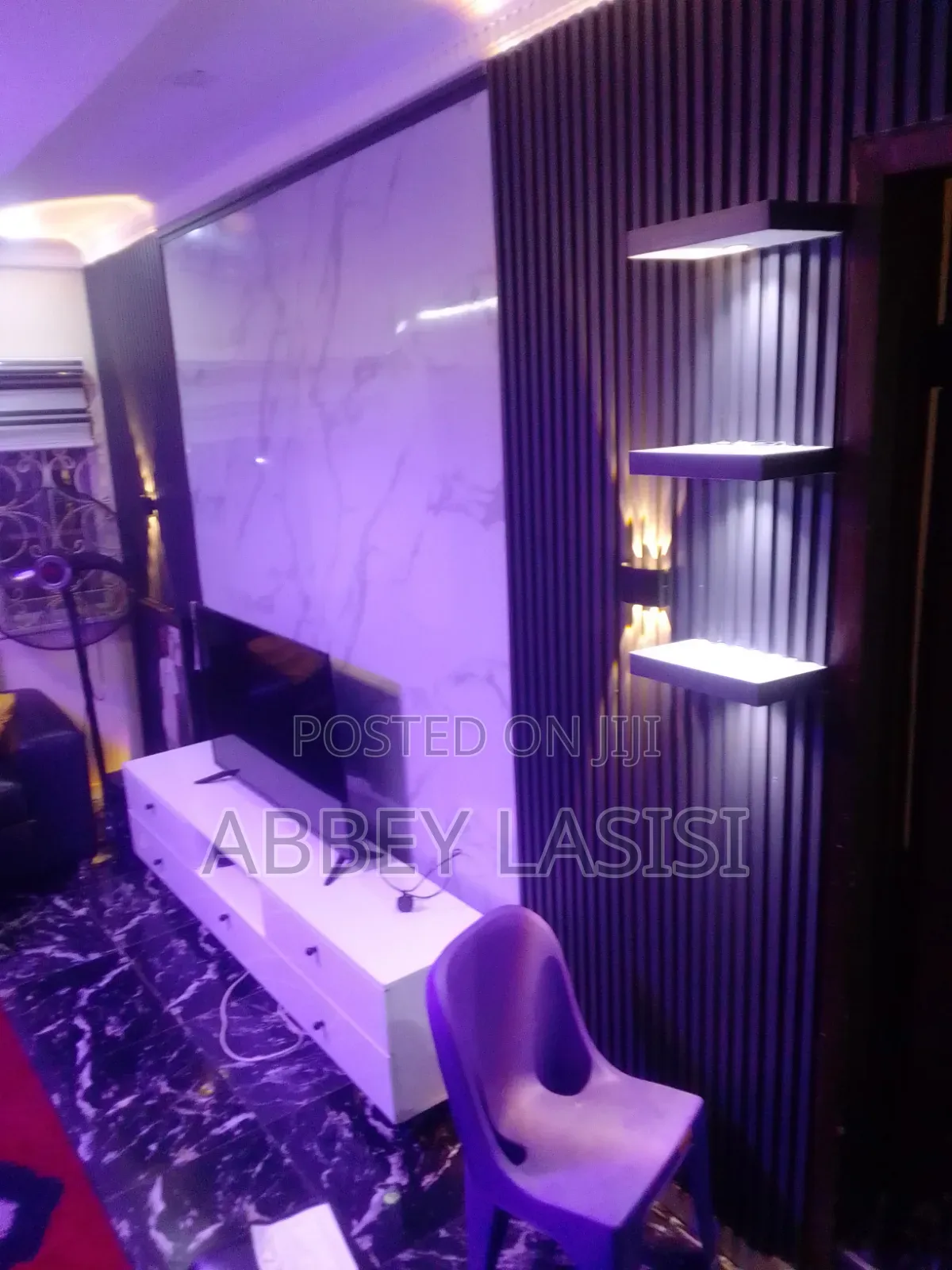 Tv Console With Fluted Designs