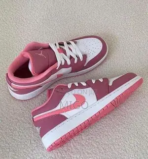 New Nike Air Jordan 1 Low Pink White Sneakers for Ladies