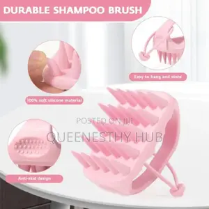 Silicone Scalp Massager Brush | Waterproof Hair Scrub Growth Brush