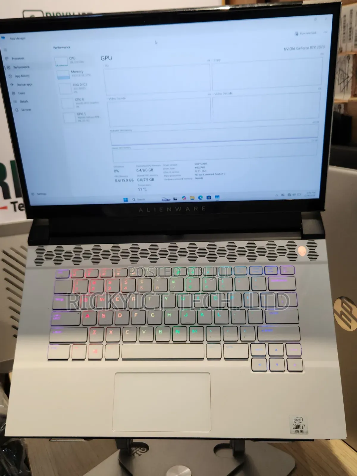 Laptop Alienware M15 r3 16GB Intel Core i7 SSD 1T