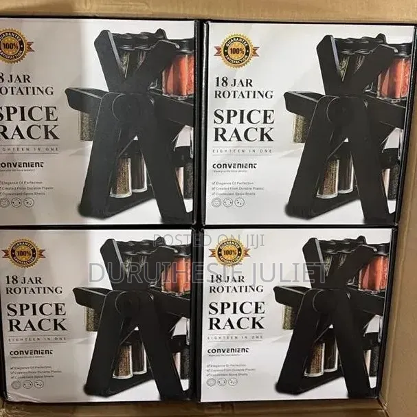 18pcs Rotating Spice Rack With Accessories