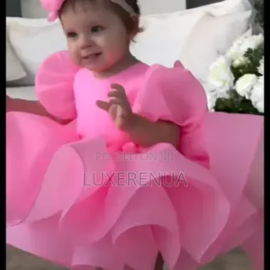 Ball Pink Color Dress 1years And 6years .