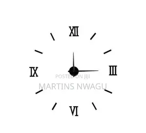 Diy Wall Clocks 3d Mirror Stickers Large Wall Clock-Black