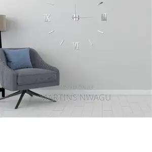 Diy Wall Clocks 3d Mirror Stickers Large Wall Clock-Black