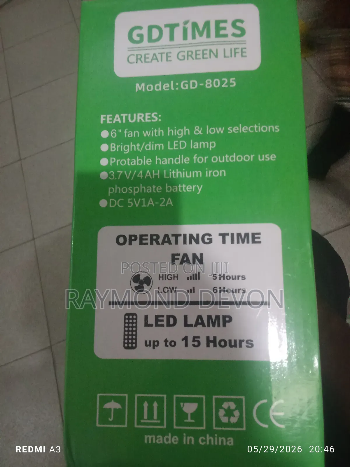 Solar Table Fan
