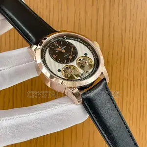 Jaeger Quality Luxury Men Genuine Leather Wristwatch