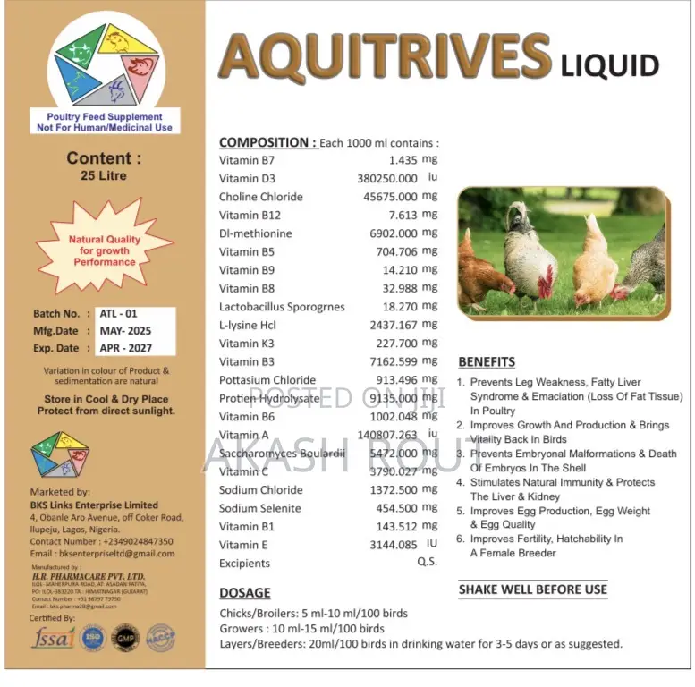 Poultry Liquid Feed Supplements