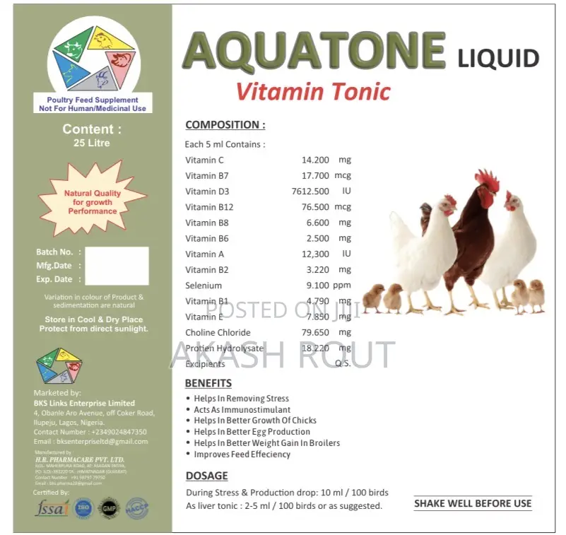 Poultry Liquid Feed Supplements