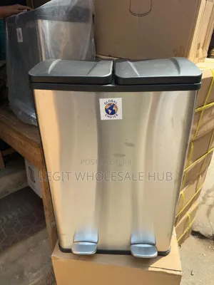 60l Stainless Steel Pedal Bin (2 Compartment)