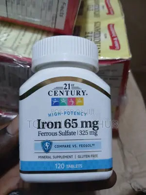 21st Century Iron 65mg – High Potency Iron Supplement – 120 Tablets