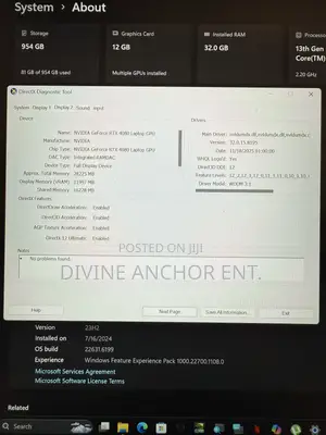 Laptop Alienware M16 R1 32GB Intel Core i9 SSD 1T