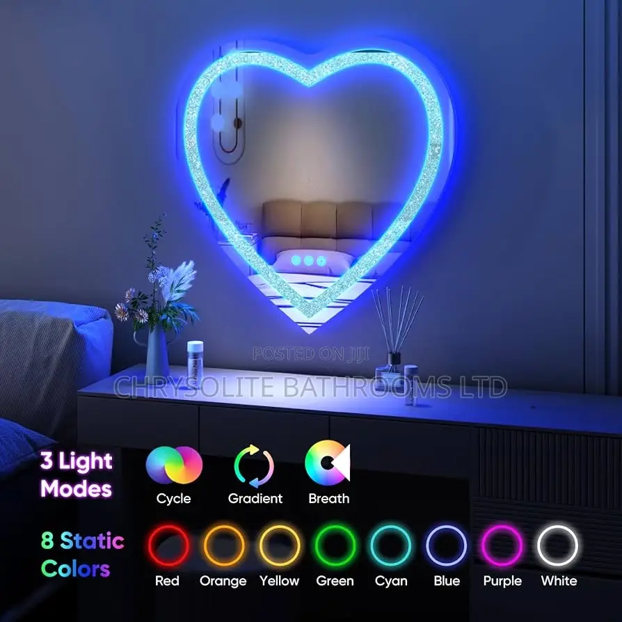 Heart Shaped Led Mirror