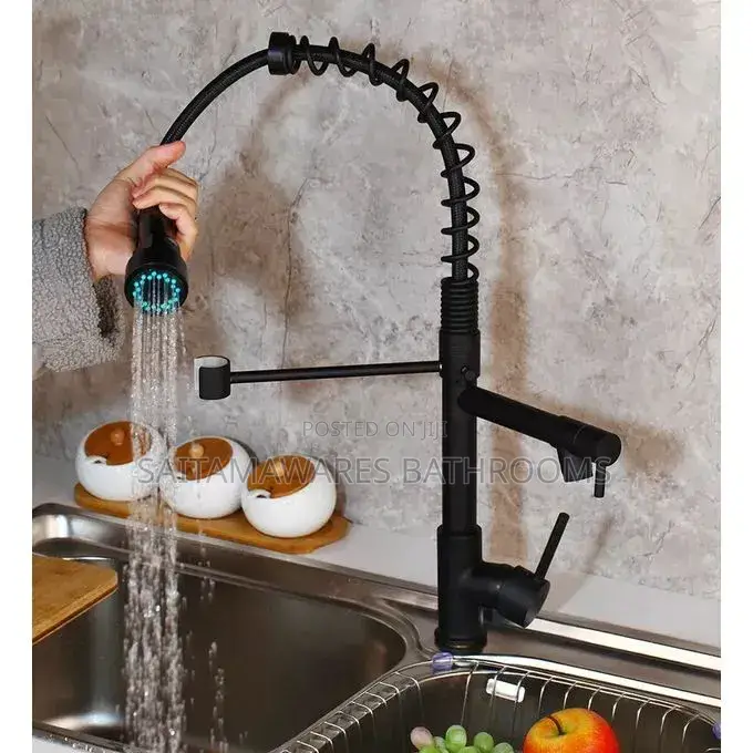 Black Spring Sink Mixer Faucet (Big Brother Tap)