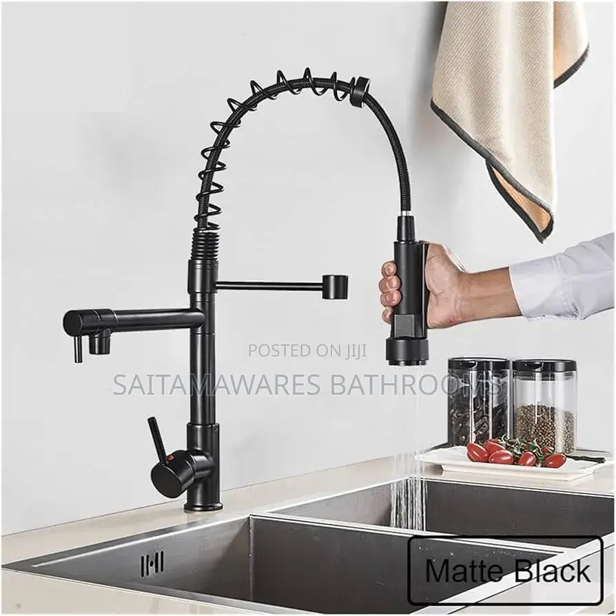 Black Spring Sink Mixer Faucet (Big Brother Tap)