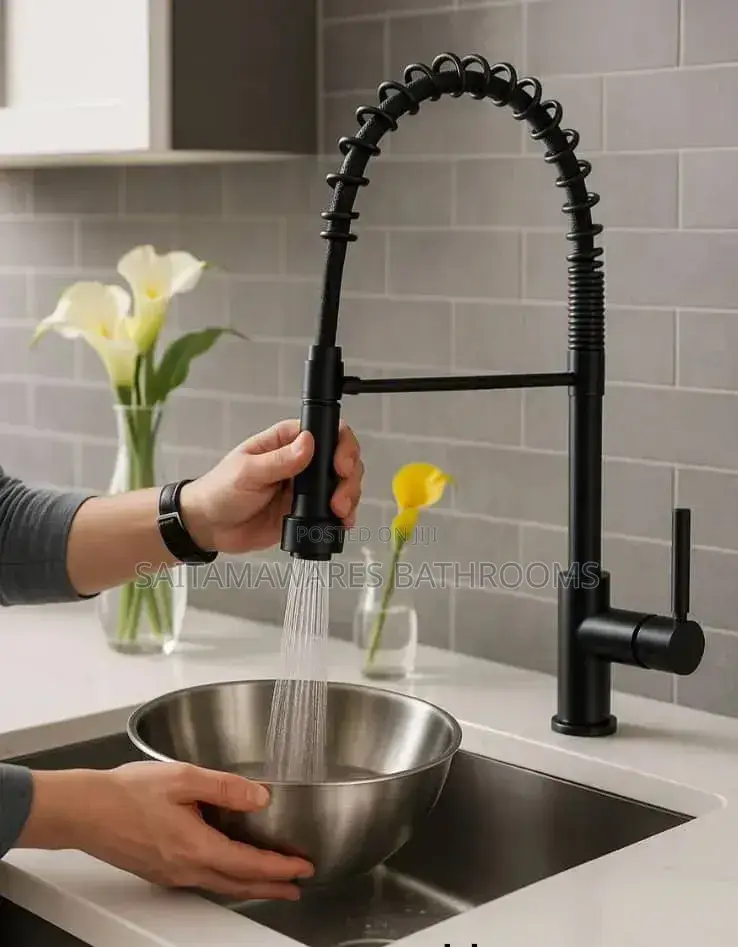 Black Spring Sink Mixer Faucet (Big Brother Tap)