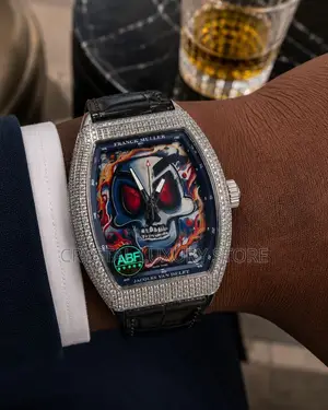 Franck Muller Quality Luxury Men Iced Face Wristwatch