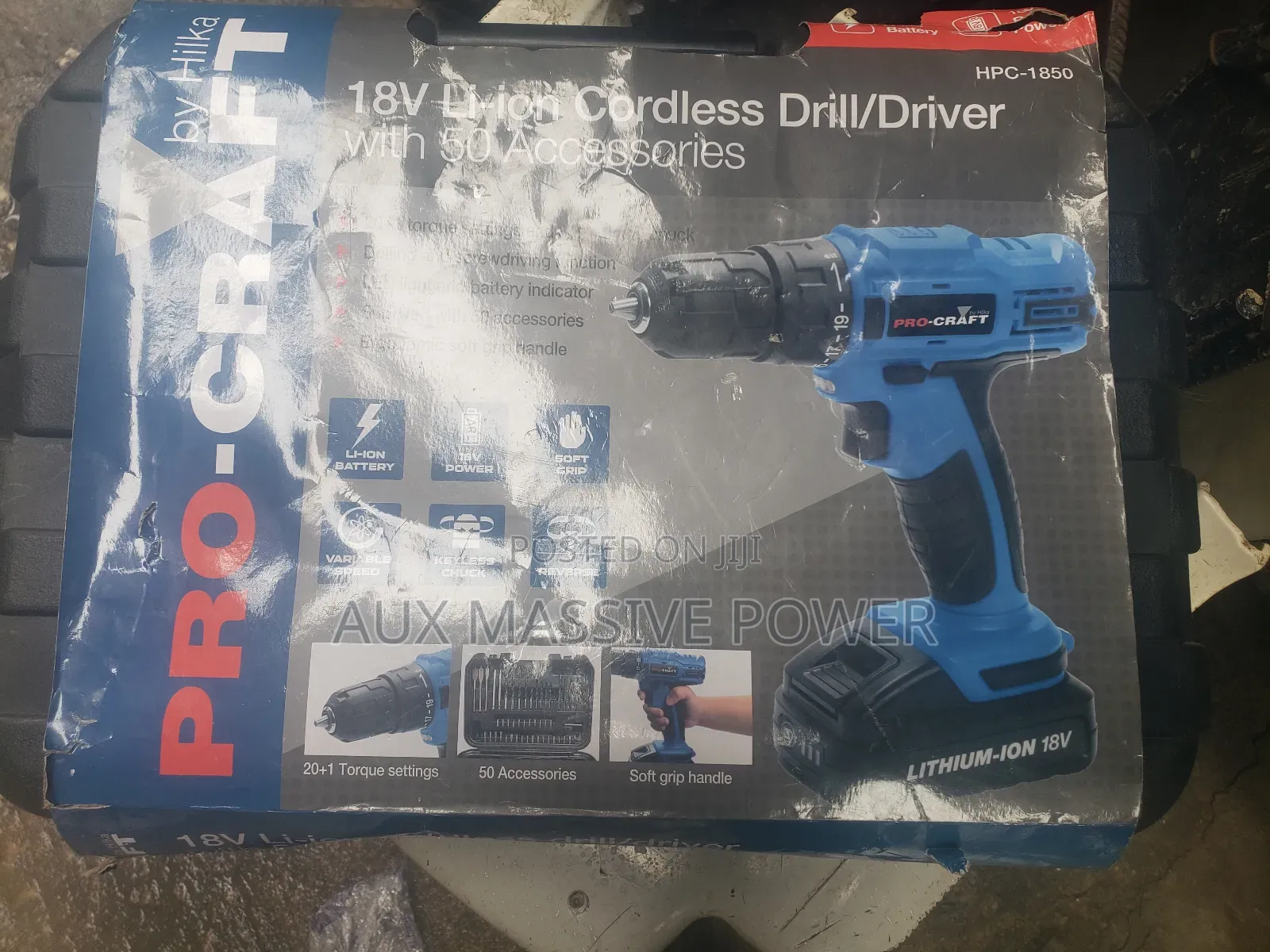 Pro-Craft 18v Cordless Drill Driver Set