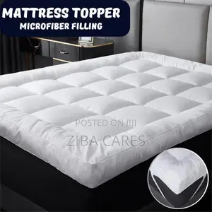 Fluffy, Quality 5cm Super Thick, Mattress Topper- White