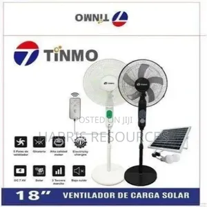 Tinmo Reachable Fan 18 Inch Solar Stand Fan With 2 Bulbs