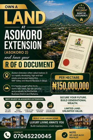 Asokoro Extension Is a Rapidly Developing, Abacha Barracks in Abuja