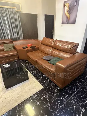 Luxurious Alibert Leather Couch.