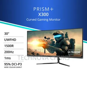 Prism+ X300 30" Curved Gaming Monitor, 21:9 Uwfhd 2560x1080 200hz, 1ms