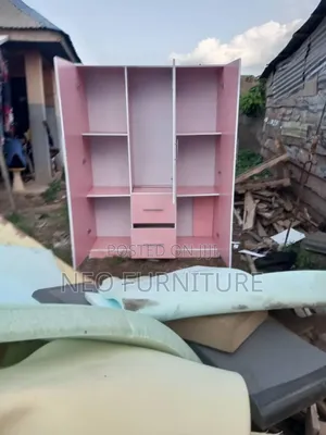 3 Doors Wardrobe Pink