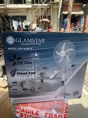 Glamstar 18”Inch Rechargeable Fan