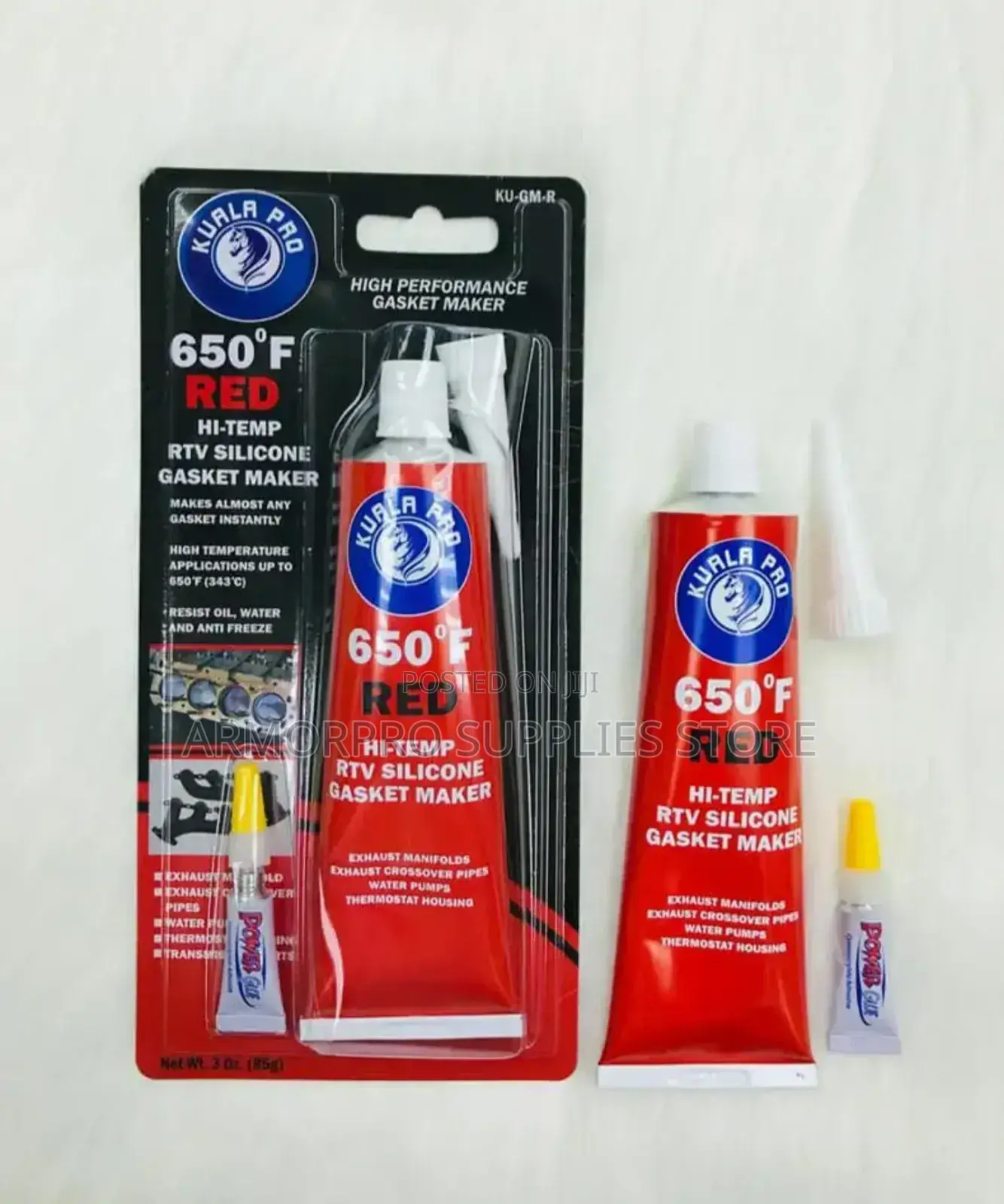 Kurala Pro High-Temp RTV Silicone Gasket Maker in Red