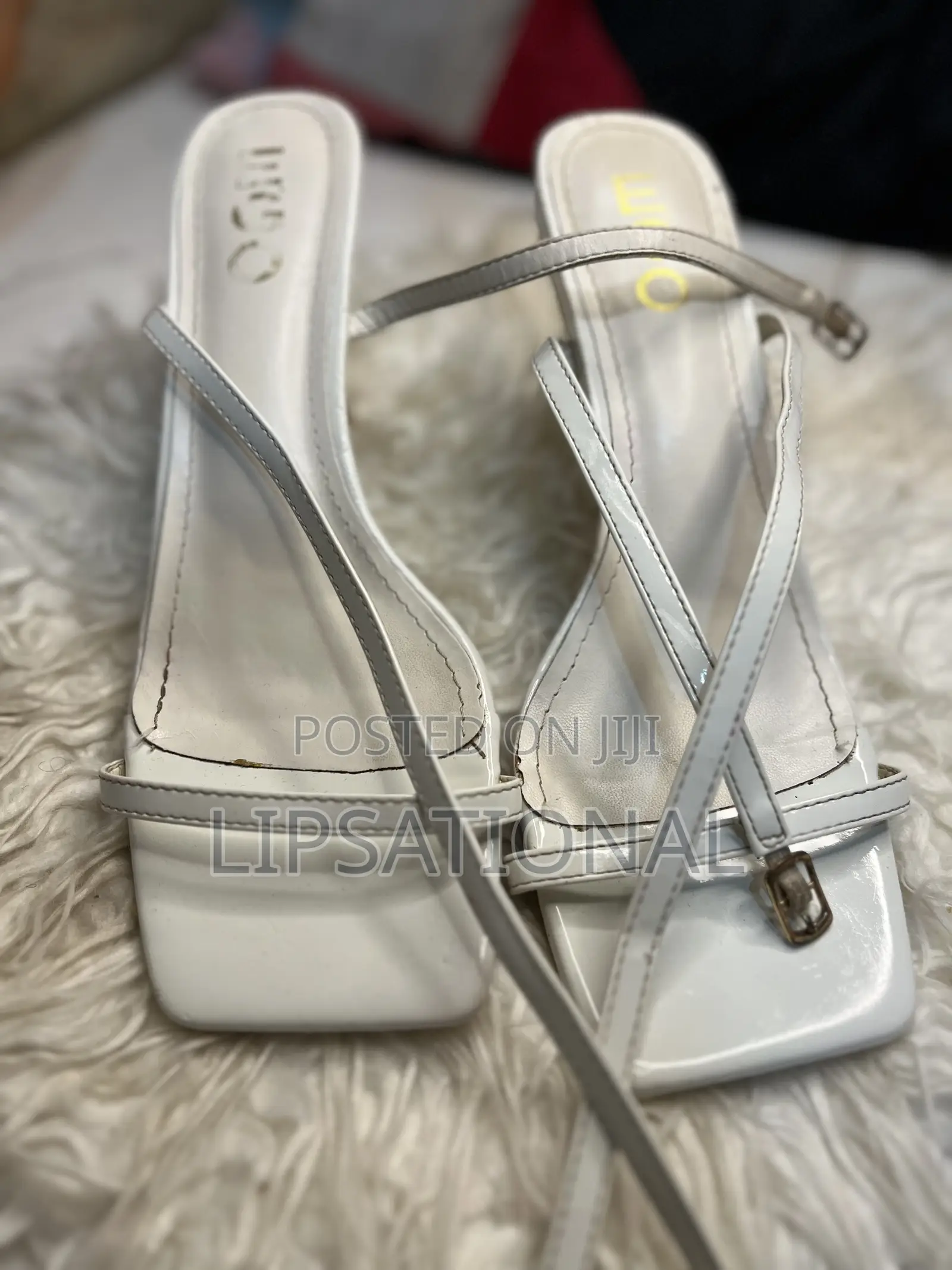White Strappy Heels
