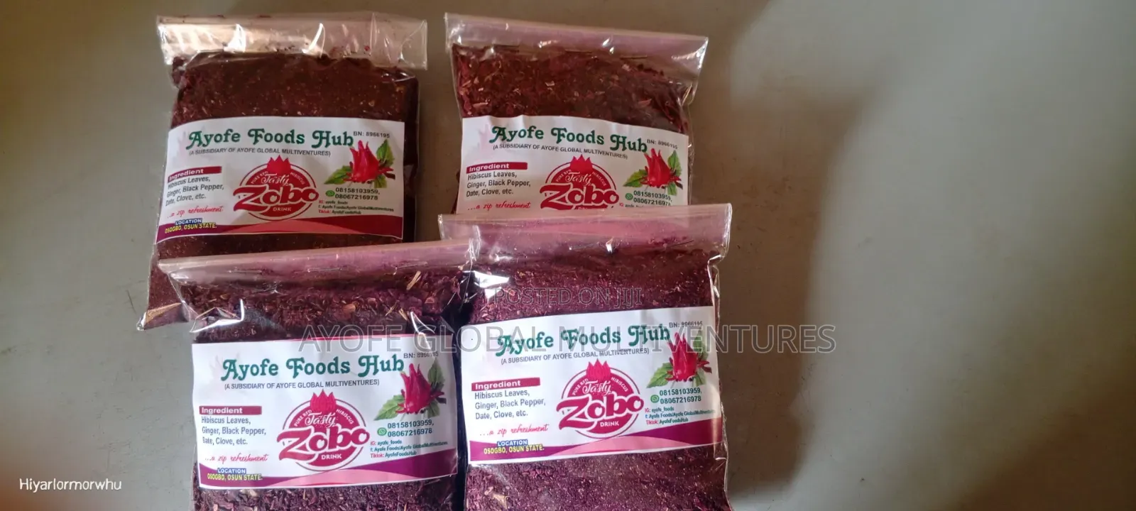Grinded Zobo Leaves