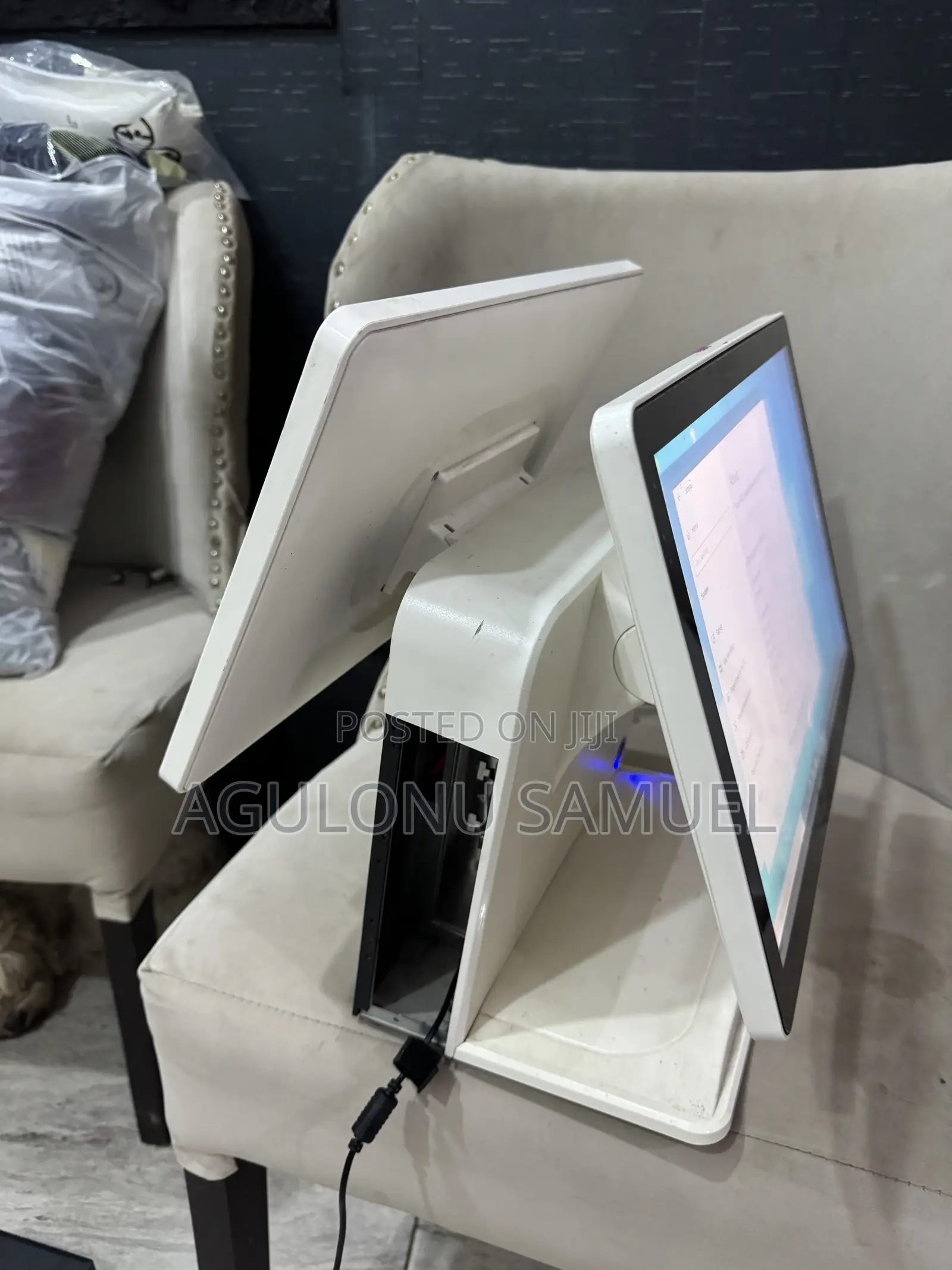 Dual Screen Pos System With Printer and Scanner
