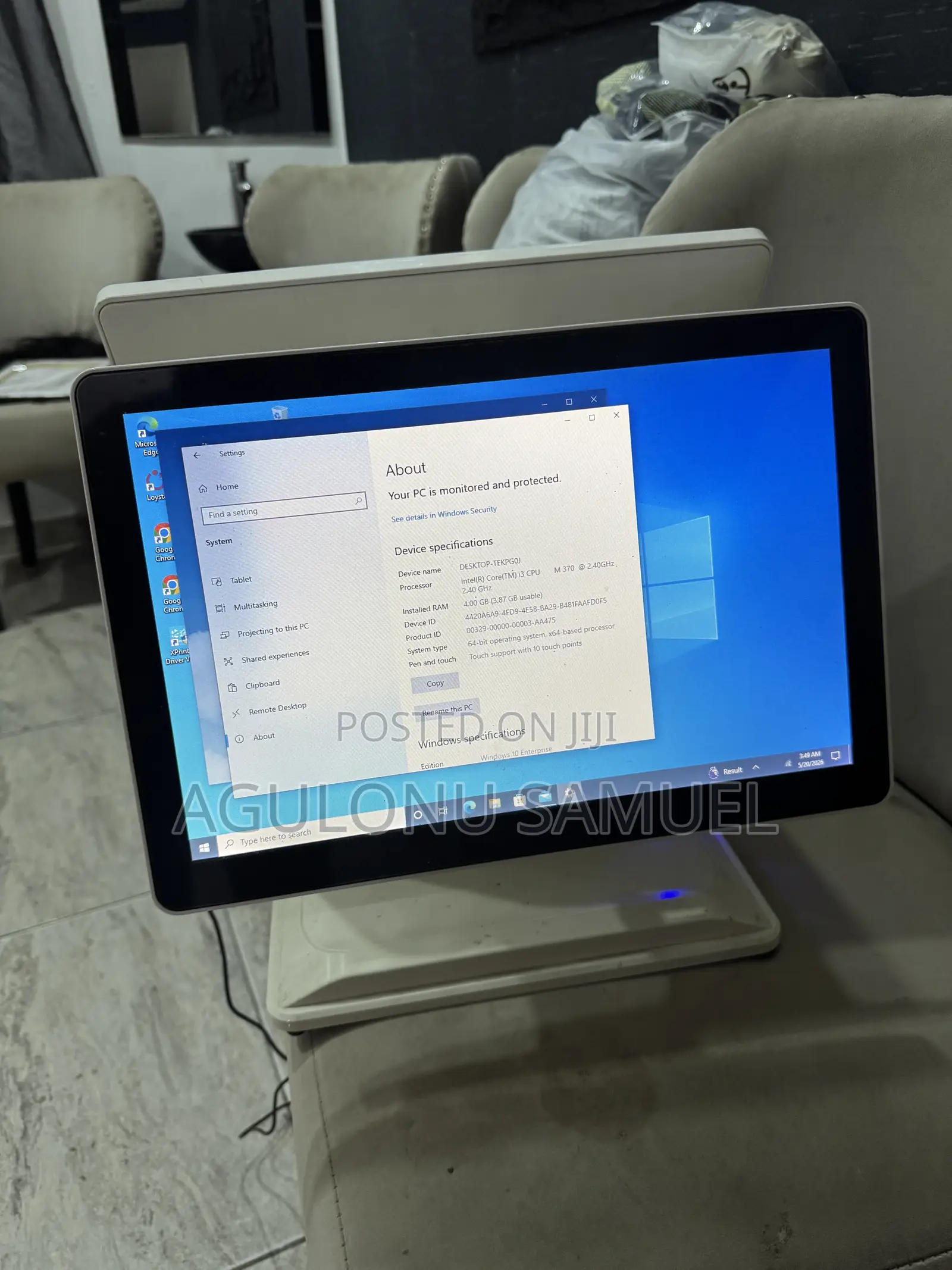 Dual Screen Pos System With Printer and Scanner