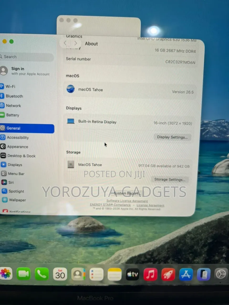 Laptop Apple MacBook Pro 2019 16GB Intel Core i9 SSD 1T