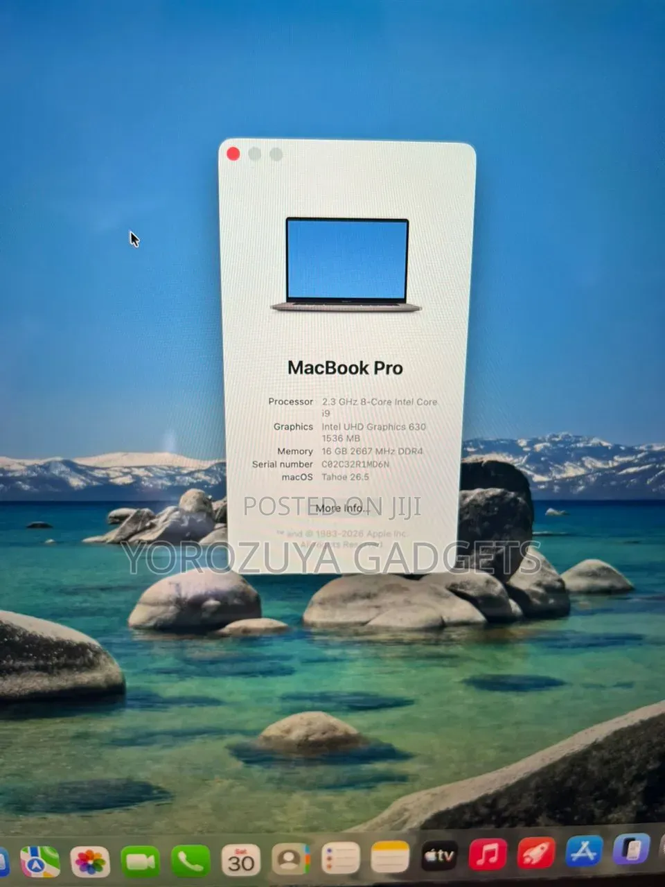 Laptop Apple MacBook Pro 2019 16GB Intel Core i9 SSD 1T