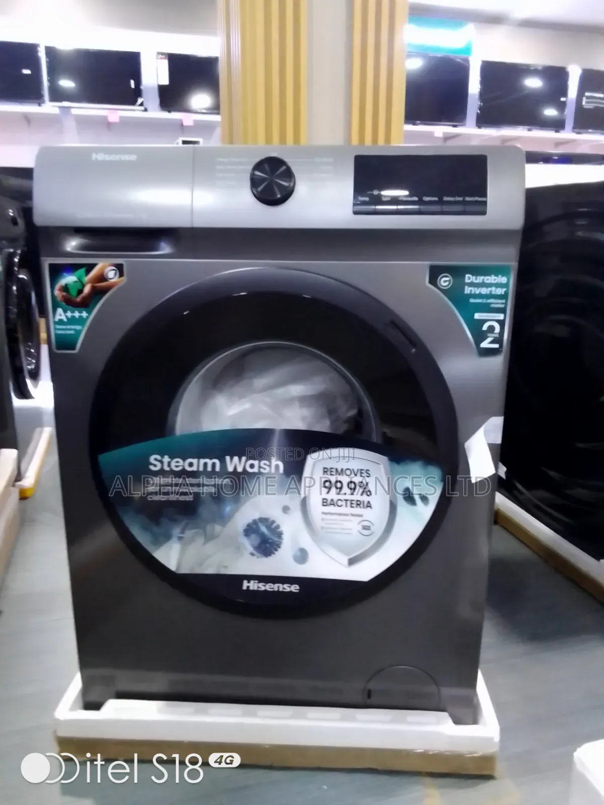 Hisense Automatic Washing Machine 7kg Front Load Gray Colour